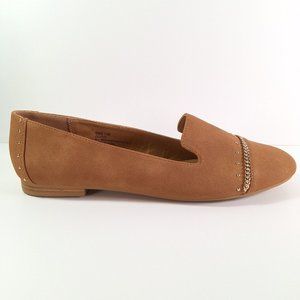 Report CELESTE Loafers Womens 11M Faux Vegan Suede Slip-On Shoes Chain Studded